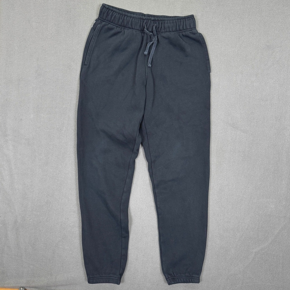 Eddie Bauer Joggers Men S Black Fleece Lined Tapered Sweatpants Lounge Gym